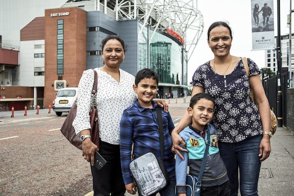Intergenerational family, Old Trafford - Manchester