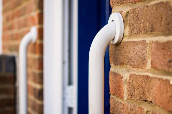 Grab rails outside a front door