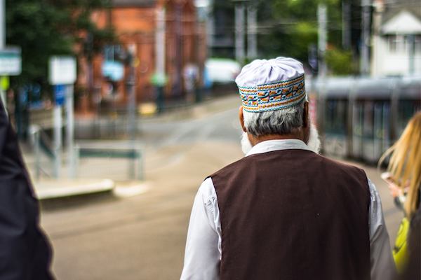 Man walking down the street