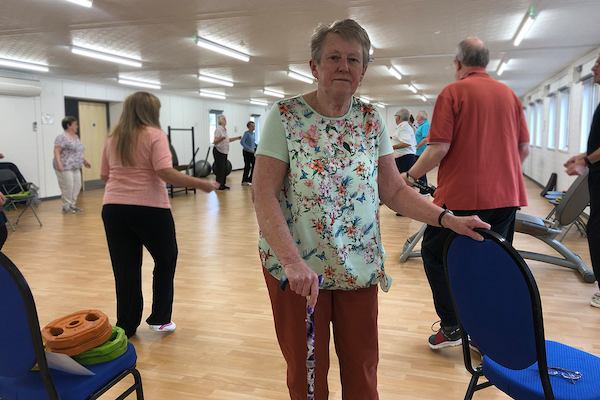 Woman in exercise class