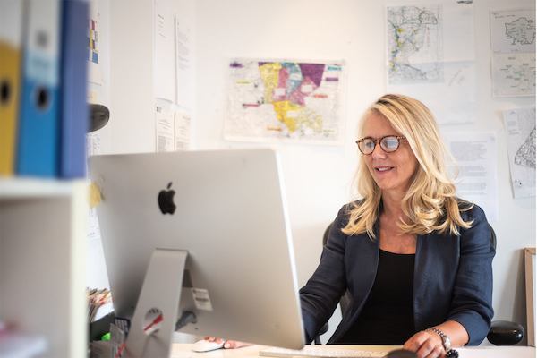 Older employee at work