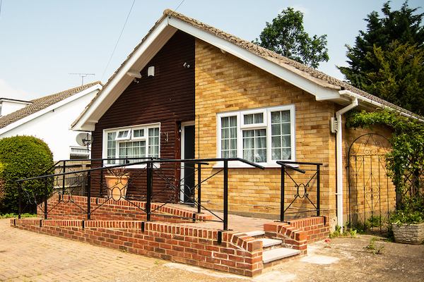 Outside of a house with adaptations