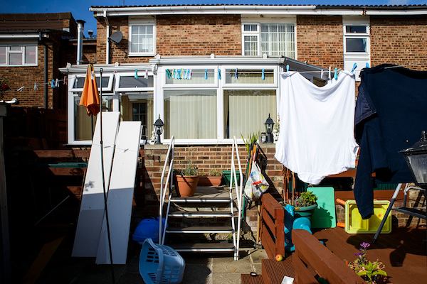 Back garden with accessible steps