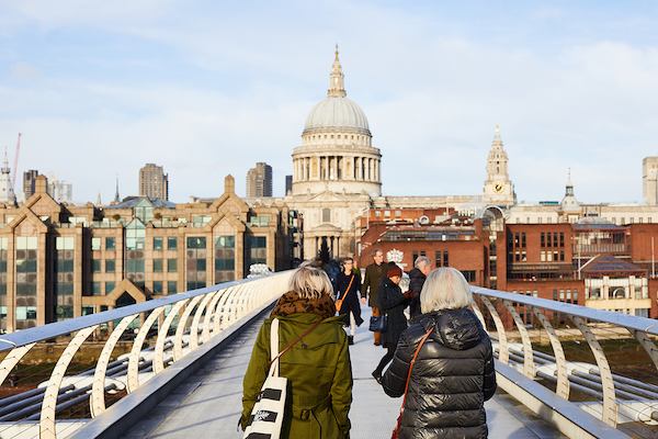 Older people outside St Pauls