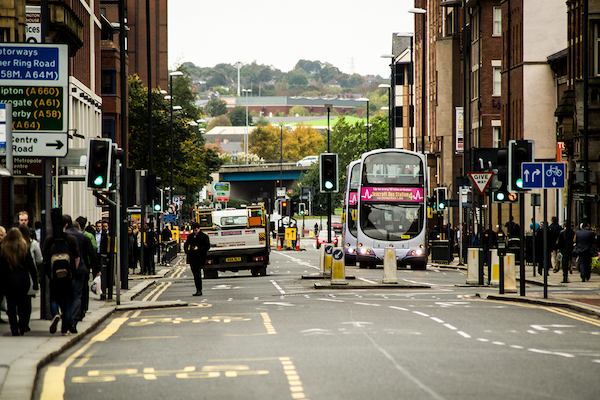 People walking in city centre