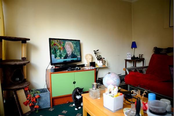 picture of a cluttered living room