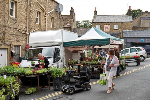 Landscape of a market town