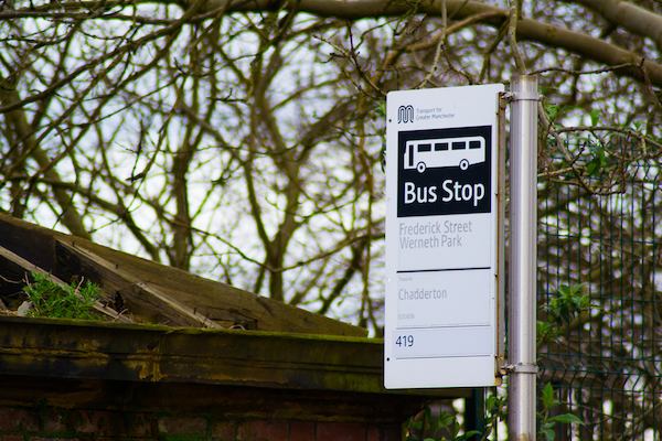 Bus stop sign