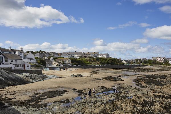 Houses along a coast line