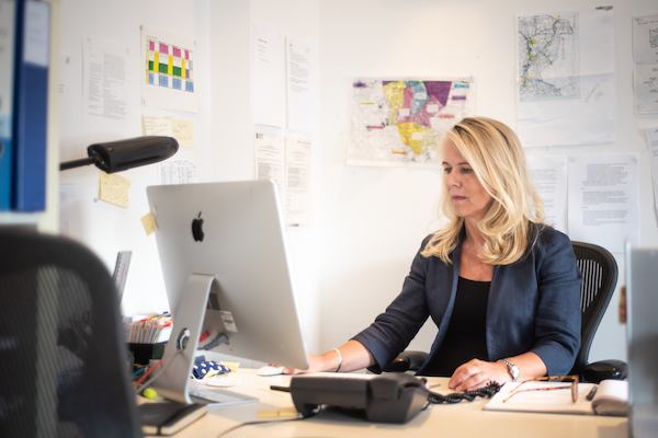 older worker at desk