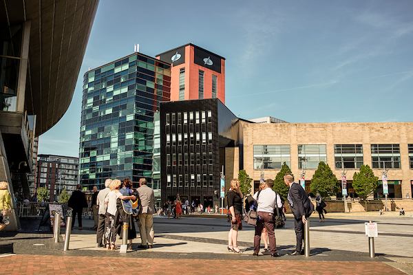 Landscape photo of Media City in Manchester