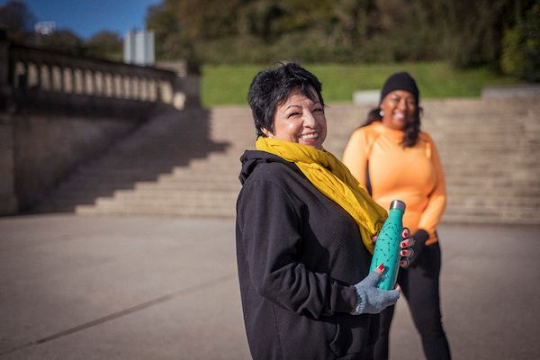 Older woman exercising outdoor