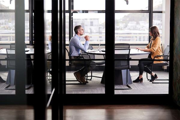 people working in an office