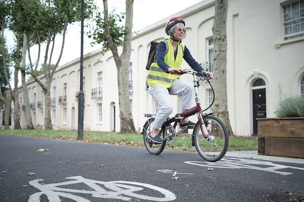 woman cycling