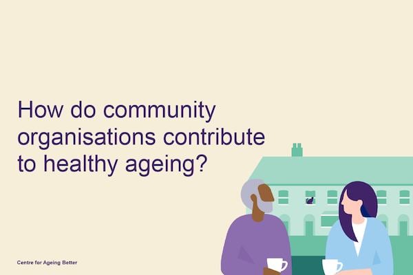 How do community organisations contribute to healthy ageing?