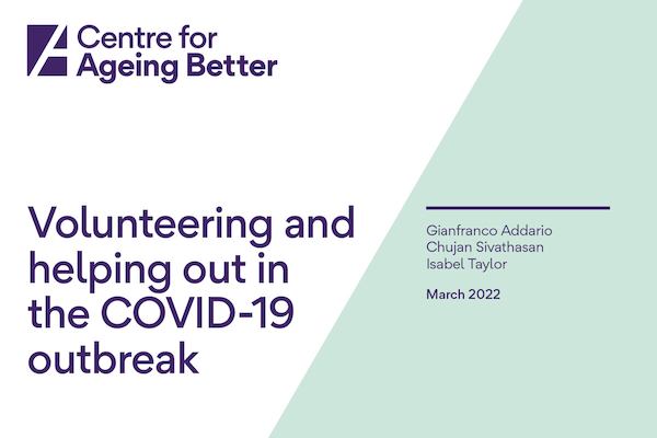 Volunteering and helping out in the COVID-19 outbreak