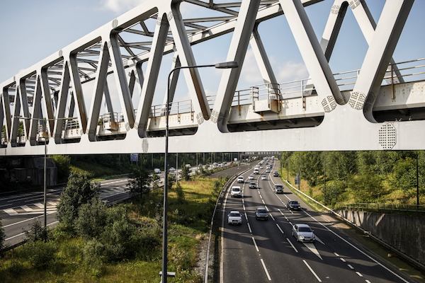 Landscape photo of a bridge in Manchester