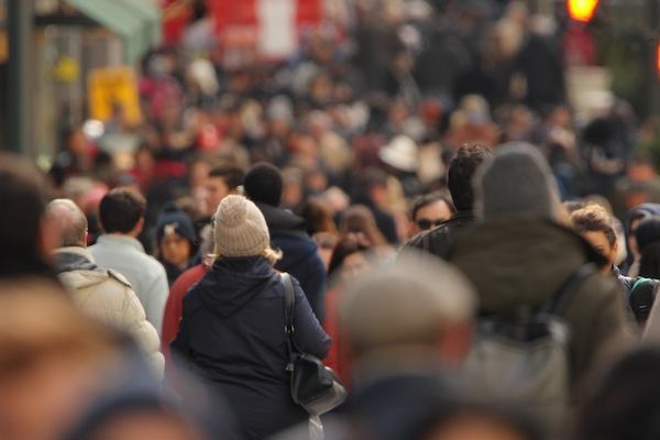 busy crowd of people