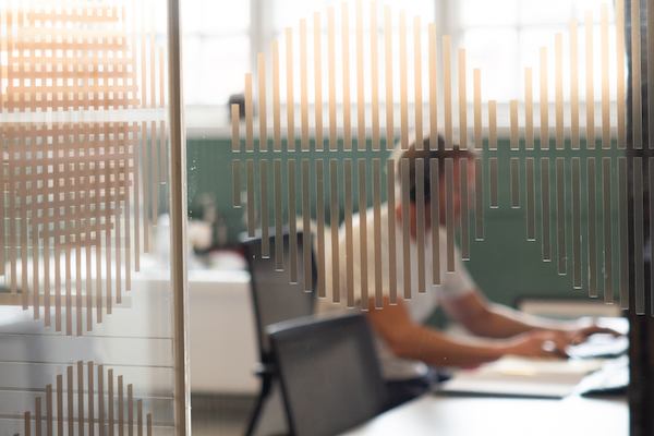 abstract of a person working in the office