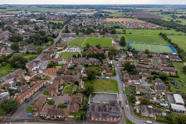 Drone shot of Lincolnshire