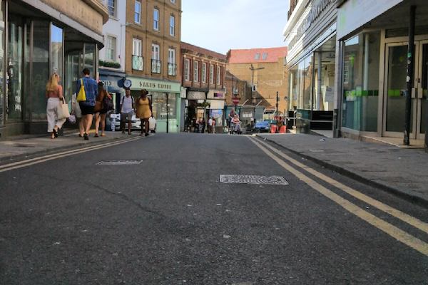 a mostly empty street