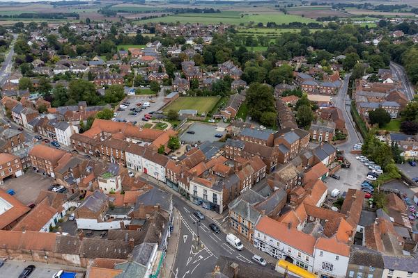 Drone shot of Lincolnshire