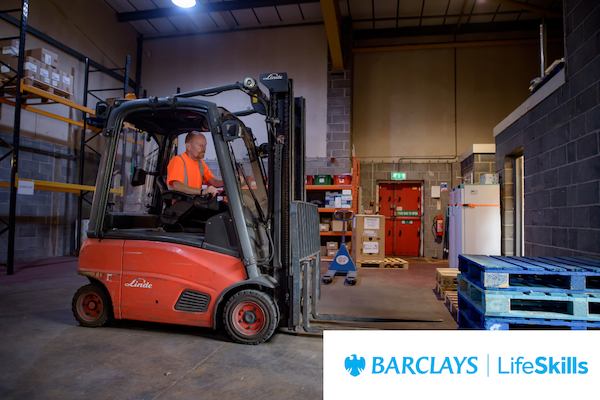 Older worker in factory