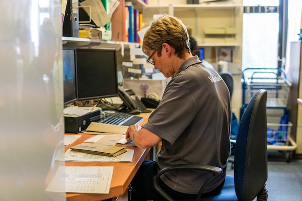 Woman working at desk