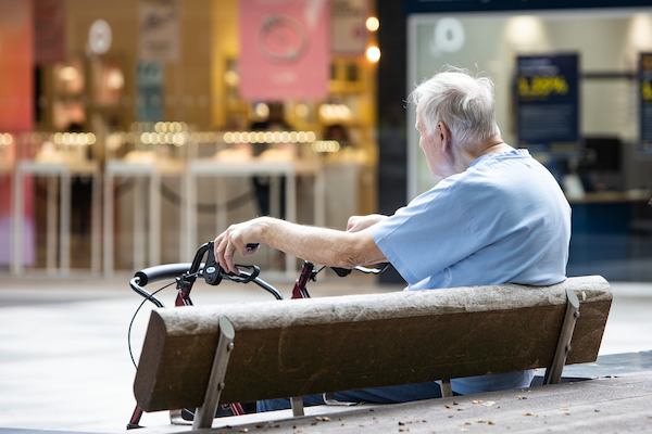 Man sitting on a bench