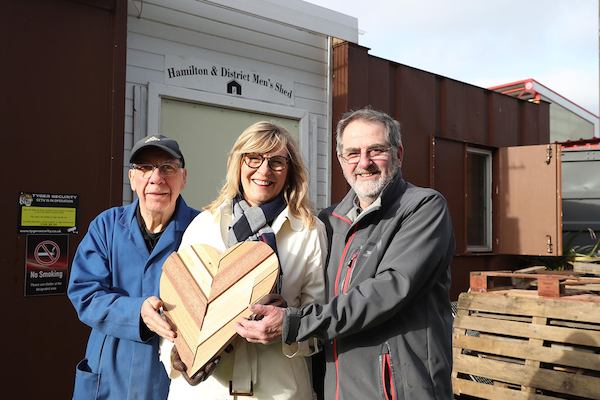 Christine-Calder-with-Norrie-Mason-and-Gavin-from-Hamilton-Men's-Shed