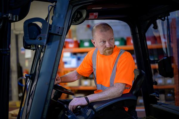 An older construction worker