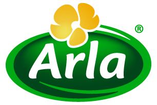 Arla logo, green with yellow flower